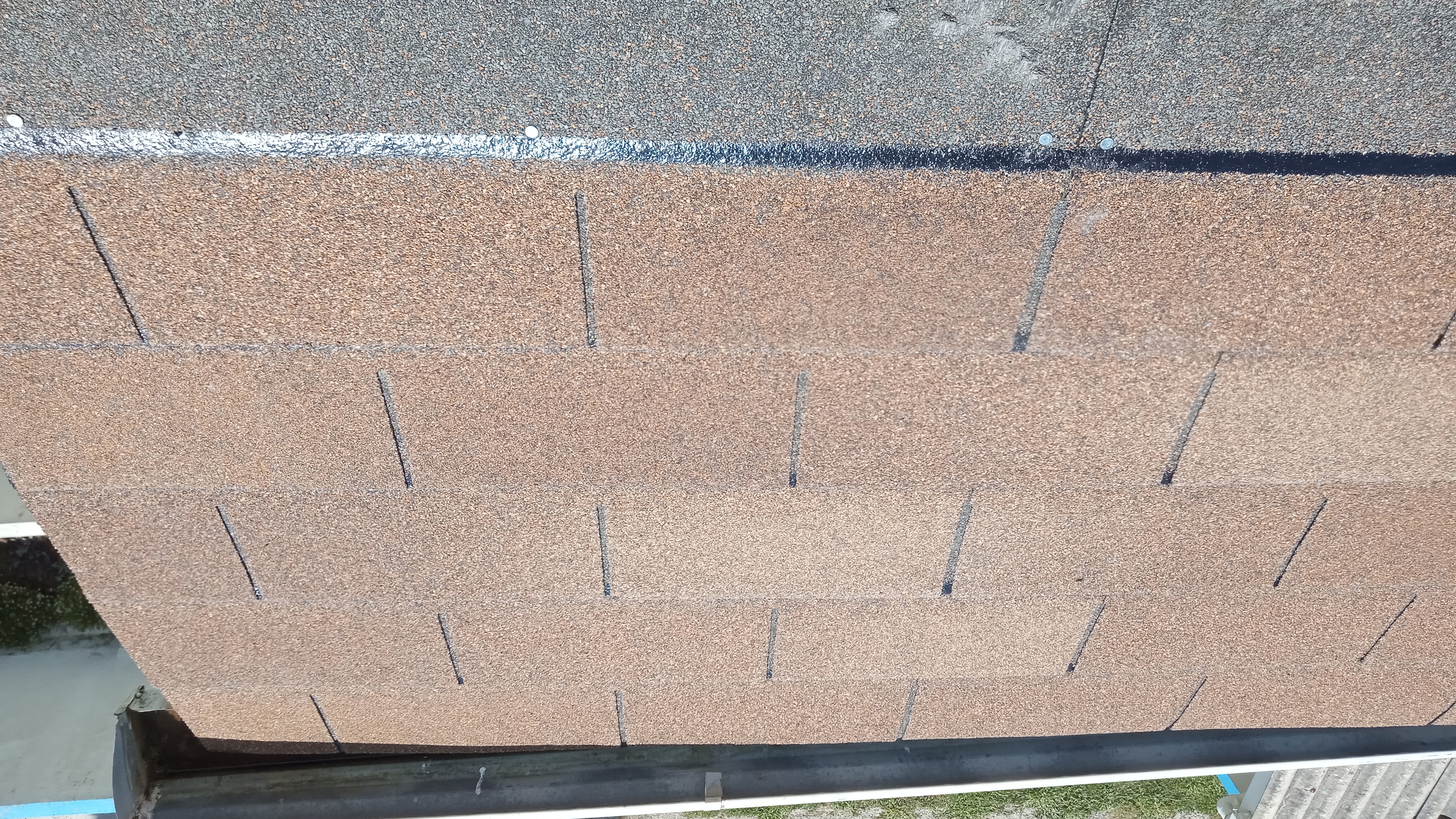 Detalhe das telhas shingle